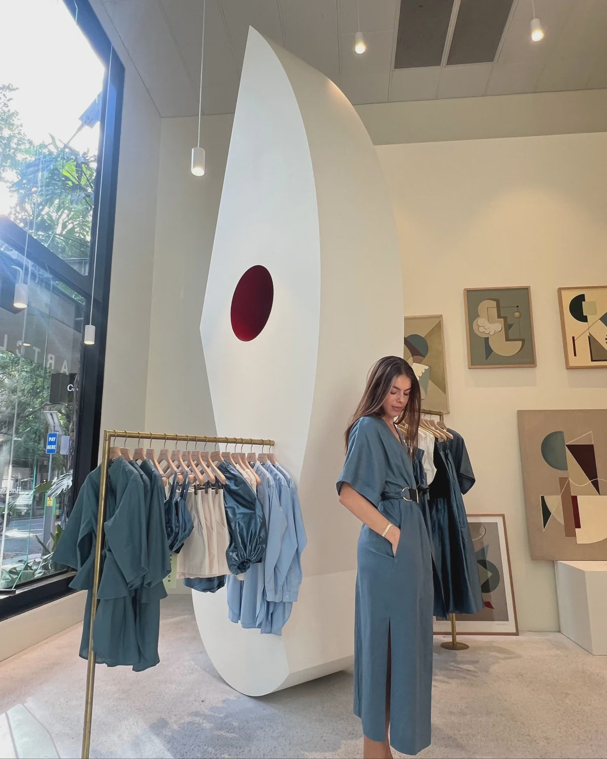 Artclub Paradiso Wrap Dress Long in Cielo