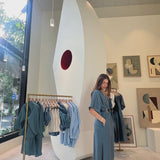 Artclub Paradiso Wrap Dress Long in Cielo