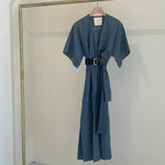 Artclub Paradiso Wrap Dress Long in Cielo - detail view