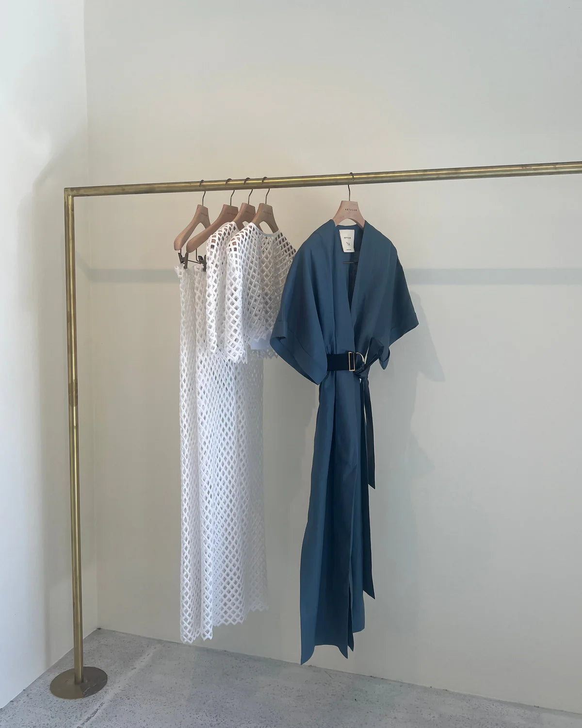 Artclub Paradiso Wrap Dress Long in Cielo - styled look