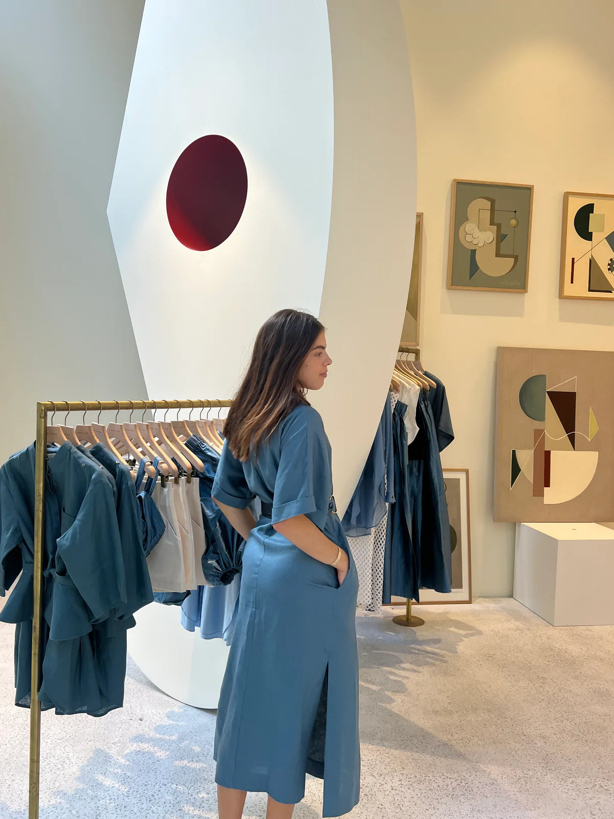 Artclub | Paradiso Wrap Dress Long in Cielo
