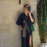 Artclub Paradiso Wrap Dress Long in Noir