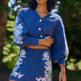Aston Studio Agnes Mini Skirt in Royal