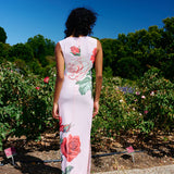 Aston Studio Ariel Mesh Dress in Baby Rose