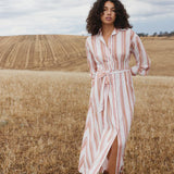 Aston Studio Arlet Dress in Peony and Antique Stripe