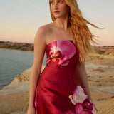 Aston Studio Audrey Dress in Redcurrant Phalae