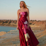 Aston Studio Audrey Dress in Redcurrant Phalae