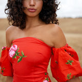 Aston Studio Evie Dress in Ruby Rose