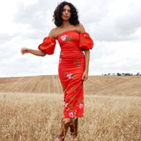 Aston Studio Evie Dress in Ruby Rose