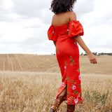 Aston Studio Evie Dress in Ruby Rose