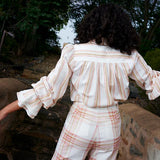 Aston Studio Lucinda Blouse in Peony and Antique Stripe