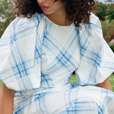 Aston Studio Lucinda Dress in Cerulean Plaid