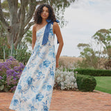 Aston Studio Mila Dress in Cerulean Peony