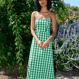 Aston Studio Molly Dress in Leaf Gingham