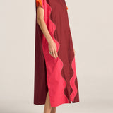 Ilio Nema Attica Shirtdress in Pink and Red