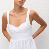 Matteau Bralette Midi Dress in White