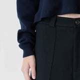 Bassike Cotton Polo Knitted Sweat In Ink