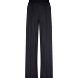Bassike Elastic Detail Twill Pant In Black