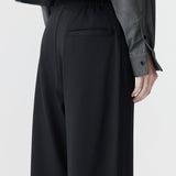 Bassike Elastic Detail Twill Pant In Black