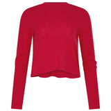 Bassike Knitted Baby Long Sleeve T-Shirt in Red