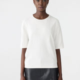 Bassike Mercercised Cotton Boxy Knit in Natural