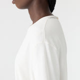Bassike Mercercised Cotton Boxy Knit in Natural