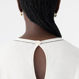 Bassike Mercercised Cotton Boxy Knit in Natural