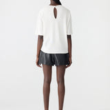 Bassike Mercercised Cotton Boxy Knit in Natural