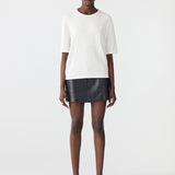 Bassike Mercercised Cotton Boxy Knit in Natural