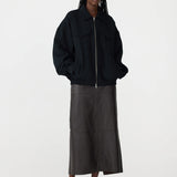 Bassike Raised Twill Western Jacket in Black