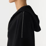 Bassike Cotton Weekend Hoodie in Black