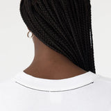 Bassike Boxy Rib Insert Long Sleeve T-Shirt in White