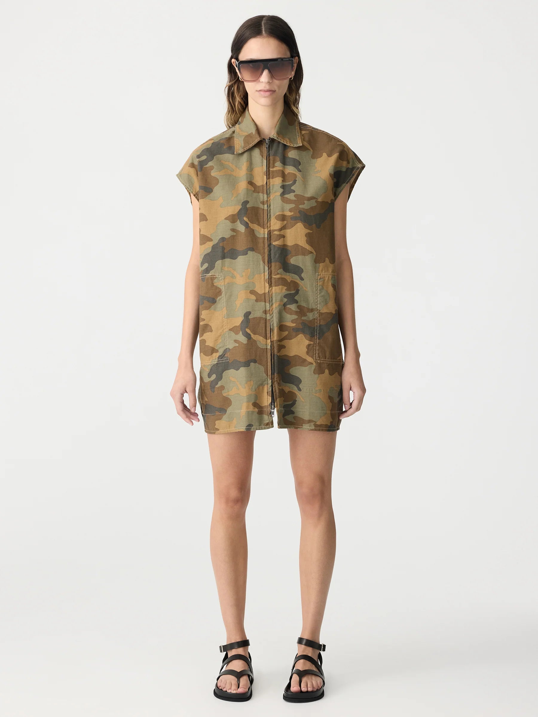 Denim camo dress clearance
