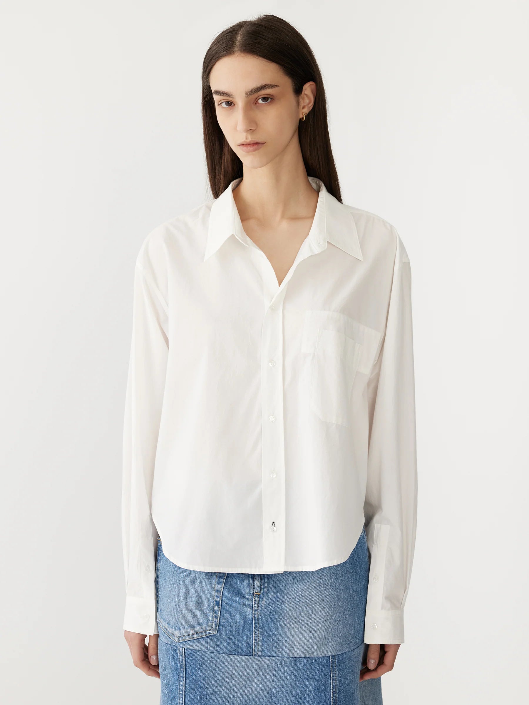 Bassike Casual Classic Shirt in Natural