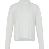 Bassike Crushed Cotton Cut Off Shirt in Natural