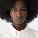 Bassike Crushed Cotton Cut Off Shirt in Natural