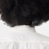 Bassike Crushed Cotton Cut Off Shirt in Natural