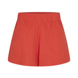 Bassike Crushed Cotton Tennis Short in Red