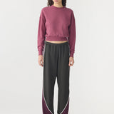 Bassike Fleece Baby Sweat in Faded Plum
