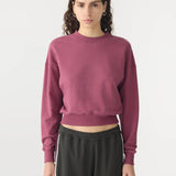 Bassike Fleece Baby Sweat in Faded Plum