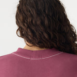 Bassike Fleece Baby Sweat in Faded Plum