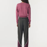 Bassike Fleece Baby Sweat in Faded Plum