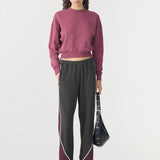 Bassike Fleece Baby Sweat in Faded Plum
