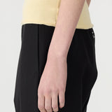 Bassike Low Scooped Rib Tank in Lemon Glaze