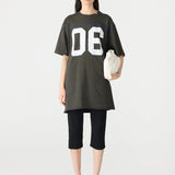Bassike Printed T-Shirt Dress in Slate Grey