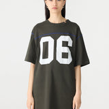 Bassike Printed T-Shirt Dress in Slate Grey