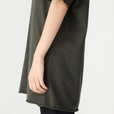 Bassike Printed T-Shirt Dress in Slate Grey