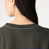 Bassike Printed T-Shirt Dress in Slate Grey
