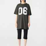 Bassike Printed T-Shirt Dress in Slate Grey
