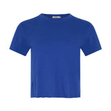 Bassike Raw Edge Baby T-Shirt in Cobalt